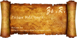 Zsiga Róbert névjegykártya
