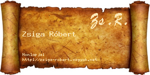 Zsiga Róbert névjegykártya
