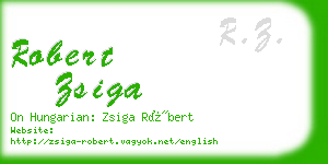 robert zsiga business card